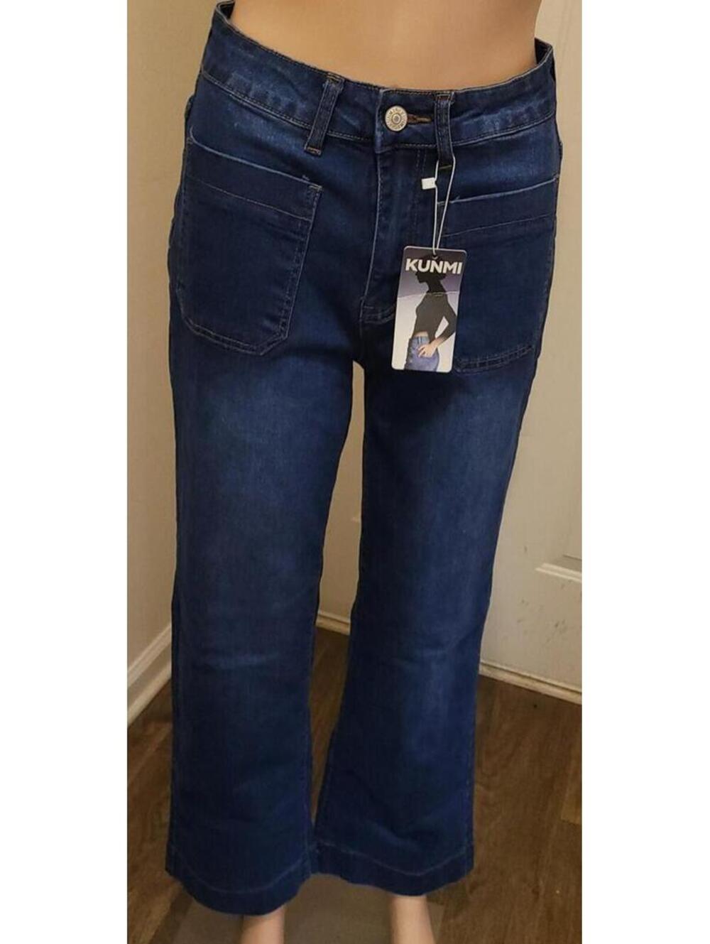KUNMI Dark Wash Flared Denim Sexy Fashion Women's Size 6